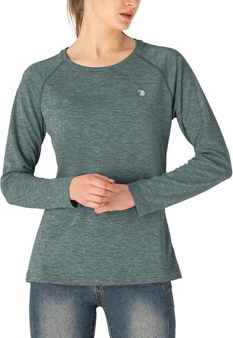 BGOWATU قمصان نسائية طويلة الأكمام بعامل حماية من أشعة الشمس 50+ حماية من الشمس SPF رقبة دائرية خفيفة الوزن سريعة الجفاف ملابس رياضية للتنزه سيرًا على الأقدام in Kuwait