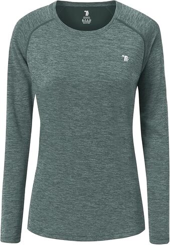 BGOWATU قمصان نسائية طويلة الأكمام بعامل حماية من أشعة الشمس 50+ حماية من الشمس SPF رقبة دائرية خفيفة الوزن سريعة الجفاف ملابس رياضية للتنزه سيرًا على الأقدام in Kuwait