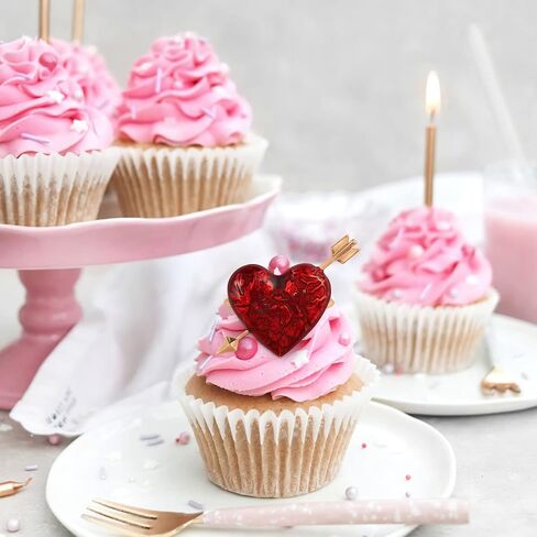 مجموعة حلقات منديل عيد الحب مكونة من 6 حلقات، حلقات منديل على شكل قلب أحمر، حامل حلقات منديل معدنية لحفلات الزفاف والعطلات والذكرى السنوية وديكور طاولة الطعام العائلية in Kuwait