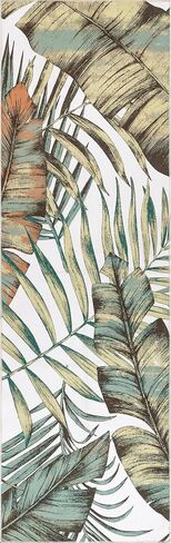 nuLOOM Elen Machine Washable Natural Leaves Ultra Thin Accent Rug, 2' x 3', Olive in Saudi Arabia