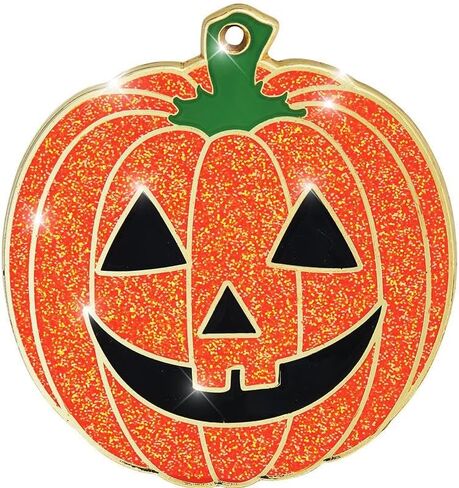 Halloween Pumpkin Medals - 2.25" Pumpkin Glitter Halloween Medal Awards Prime in Saudi Arabia
