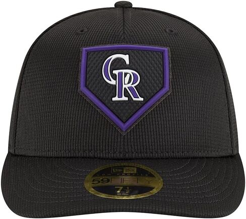 New Era Colorado Rockies 59FIFTY Low Profile Clubhouse Fitted Cap, Hat (US, Numeric, 7 3/8, Black) in Saudi Arabia