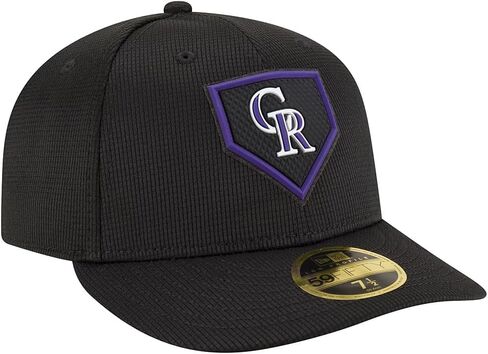 New Era Colorado Rockies 59FIFTY Low Profile Clubhouse Fitted Cap, Hat (US, Numeric, 7 3/8, Black) in Saudi Arabia