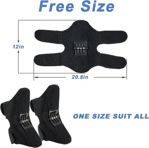 Joint Support Knee Brace(Upgraded), 2 Pack Knee Support Brace for Women & Men, Spring Knee Stabilizer Powerful Rebound Non‑Slip Knee Support for Knee Pain Relief Meniscus Tear Sport, Black in Saudi Arabia