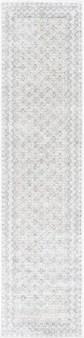 SAFAVIEH Brentwood Collection Runner Rug - 2' x 10', Ivory & Grey, Traditional Oriental Distressed Design, Non-Shedding & Easy Care, Ideal for High Traffic Areas in Living Room, Bedroom (BNT899B) in Saudi Arabia