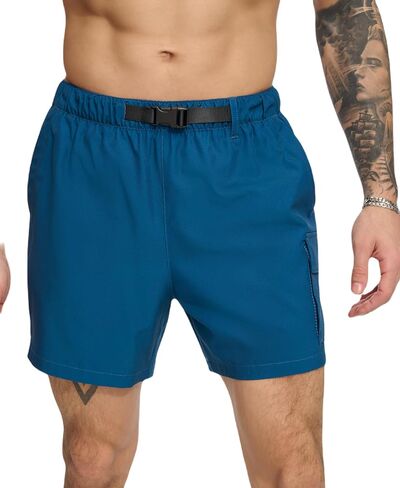 DKNY Men's Stretch Quick Dry Volley UPF 40+ Protection Swim Trunk in Saudi Arabia