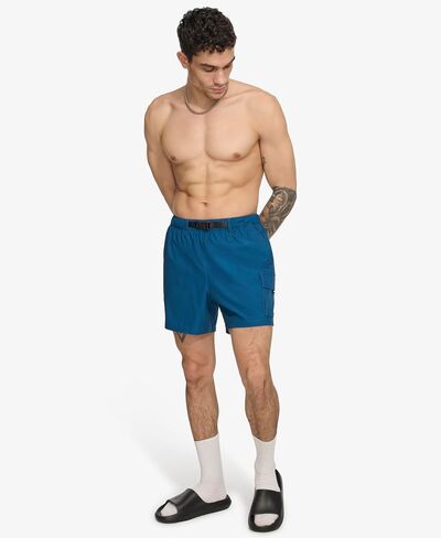 DKNY Men's Stretch Quick Dry Volley UPF 40+ Protection Swim Trunk in Saudi Arabia