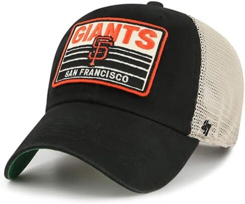 47 San Francisco Giants Hat Mens Womens Clean Up Adjustable Trucker Hat Mesh Baseball Cap, Black, One Size in Saudi Arabia