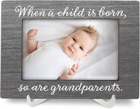 New Grandparent Gifts 4x6 Picture Frames, Pregnancy Announcement Gift Grandkids Gift Wood Photo Frame, Mother's Day New Baby Grandma Grandpa Gifts Picture Frame for Wall Tabletop Display in Saudi Arabia