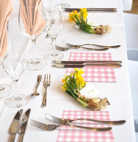 SietDESEO 50 Pieces 3-ply Yellow Gingham Napkins Guest Hand Towels Cocktail Napkins Paper Napkins for Dinner Wedding Birthday Party Beverage Napkins Disposable in Saudi Arabia