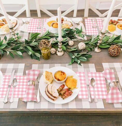 SietDESEO 50 Pieces 3-ply Yellow Gingham Napkins Guest Hand Towels Cocktail Napkins Paper Napkins for Dinner Wedding Birthday Party Beverage Napkins Disposable in Saudi Arabia