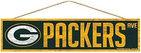 Wincraft NFL Green Bay Packers SignWood Avenue Design, Team Color, 4x17 in Saudi Arabia