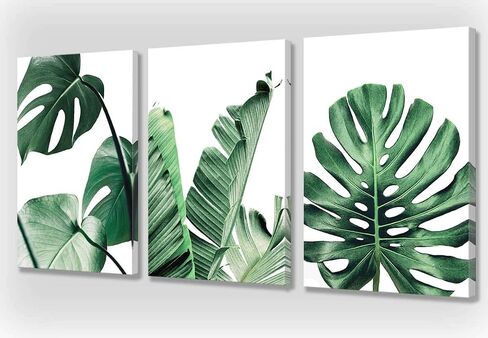 Canvas art Green forest art Nordic home Decoration Forest landscape Natural art Canvas print poster Bedroom bathroom mural 30cmx40cm x3 panel Frame canvas Wall art for modern living room Decoration in Saudi Arabia