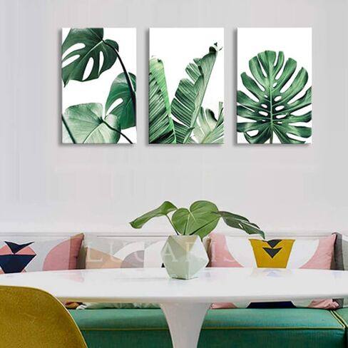 Canvas art Green forest art Nordic home Decoration Forest landscape Natural art Canvas print poster Bedroom bathroom mural 30cmx40cm x3 panel Frame canvas Wall art for modern living room Decoration in Saudi Arabia