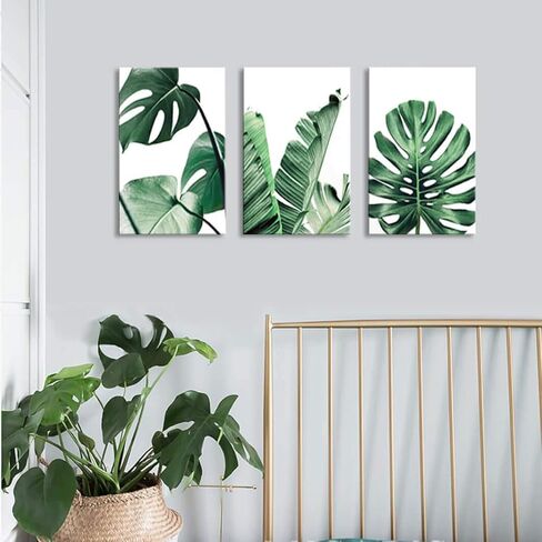 Canvas art Green forest art Nordic home Decoration Forest landscape Natural art Canvas print poster Bedroom bathroom mural 30cmx40cm x3 panel Frame canvas Wall art for modern living room Decoration in Saudi Arabia