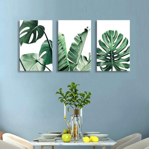 Canvas art Green forest art Nordic home Decoration Forest landscape Natural art Canvas print poster Bedroom bathroom mural 30cmx40cm x3 panel Frame canvas Wall art for modern living room Decoration in Saudi Arabia