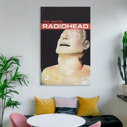 ملصق NNKEUXWKG Radiohead يحول غرفة نومك مع ملصق قماشي لموسيقى The Bends Music طباعة فنية أنيقة لأجواء معاصرة (الحجم: Unframe-12x18 بوصة) in Saudi Arabia