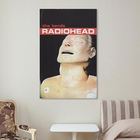 ملصق NNKEUXWKG Radiohead يحول غرفة نومك مع ملصق قماشي لموسيقى The Bends Music طباعة فنية أنيقة لأجواء معاصرة (الحجم: Unframe-12x18 بوصة) in Saudi Arabia