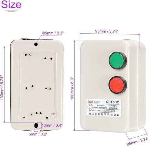 DMiotech 220V 240V 2.2KW Magnetic Electric Motor Starter Control Three Phase Single Phase Volt Industrial Switches for Air Compressors in Saudi Arabia