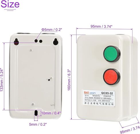 DMiotech 220V 240V 2.2KW Magnetic Electric Motor Starter Control Three Phase Single Phase Volt Industrial Switches for Air Compressors in Saudi Arabia