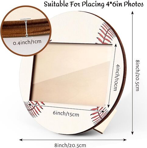 clothmile Soccer Picture Frame 4x6 Sport Themed Wooden Photo Frame Soccer Balls Photo Frame Horizontally Vertically Used for Wall Decor Hanging or Tabletop Display in Saudi Arabia