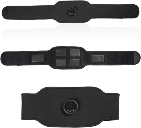 ABS Stimulator Muscle Toner Workout Portable Fitness Equipment Stimulator Home Office Fitness Workout Equipment for Abdomen Black in Saudi Arabia