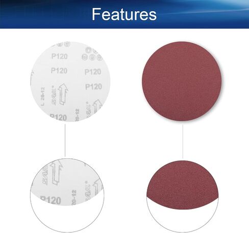 Auniwaig 15PCS 40 Grits Hook and Loop Pads Sanding Disc 8-Inch NO-Hole,Aluminum Oxide Round Flocking Sandpaper for Sanding Grinder Polishing Accessories in Saudi Arabia