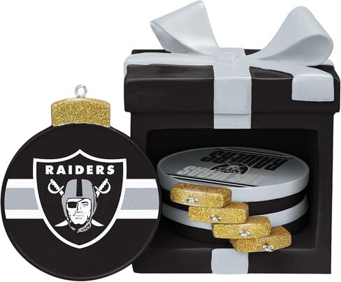 FOCO NFL Unisex-Adult NFL Team Logo 5 Pack Box Drink Beverage Coaster Set in Saudi Arabia