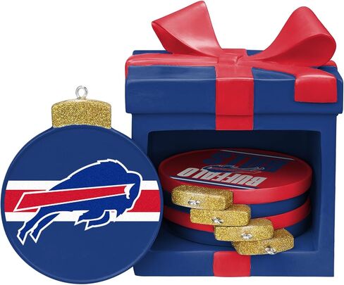 FOCO NFL Unisex-Adult NFL Team Logo 5 Pack Box Drink Beverage Coaster Set in Saudi Arabia