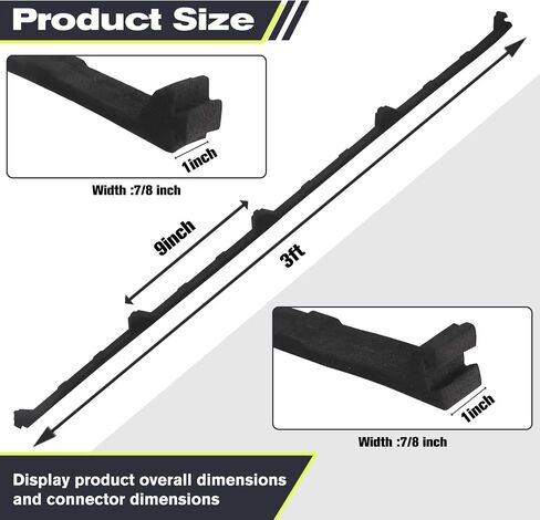 Swess 9in Inside Classic Rib Profile Foam Metal Roof Closure Strips, Panel Foam Closure Strips 9" Fit for Metal Roofing R Panels 3 FT Long Roof Sheets Seal Insulation(20 Pcs) in Kuwait