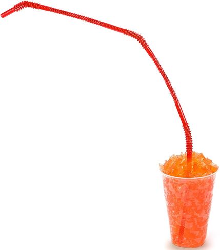 Geiserailie 12 Pieces Flexible Drinking Straws Extra Long Bendy Plastic Straws for Party Camping Limited Mobility Situations Dishwasher(Clear, 22 Inches) in Saudi Arabia