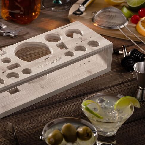 Mixology Bartender kit | 31 Piece Professional Bartender Set by Mixthology - bar Tools, Accessories, and bar Sets for The Home by Bartenders. Gift The Perfect Cocktail Shaker in Saudi Arabia