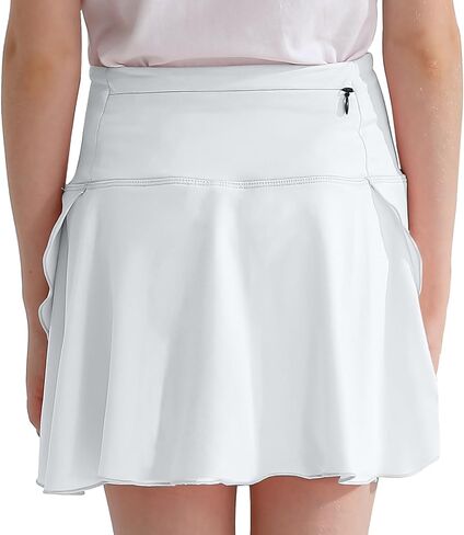 OEBLD Girls Flowy Athletic Shorts Skirts High Waist Butterfly 2 in 1 Running Tennis Active Sports Ruffle Skort with Pockets in Saudi Arabia