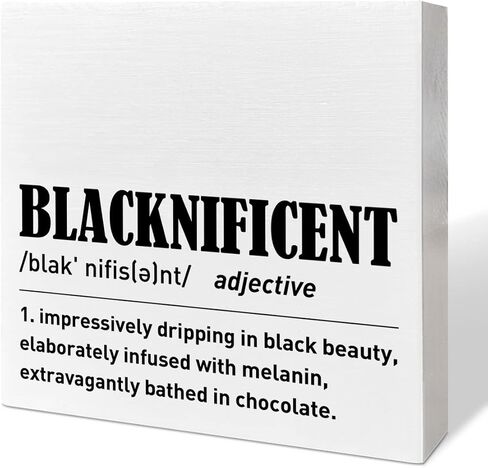 Black Women Girl Art Desk Decor, African American Decor for Home Office Black Queen Living Room Bedroom Afro Women Decoration, Inspirational Black Women Gifts, Melanin Drippin, Wooden Box Sign in Saudi Arabia