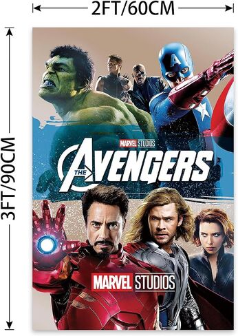 OuTfyt Animation Avengers Courageous Heroes Art Tapestry 2×3FT The Best Decoration For The Walls Of Boys' or Children's Rooms in Saudi Arabia