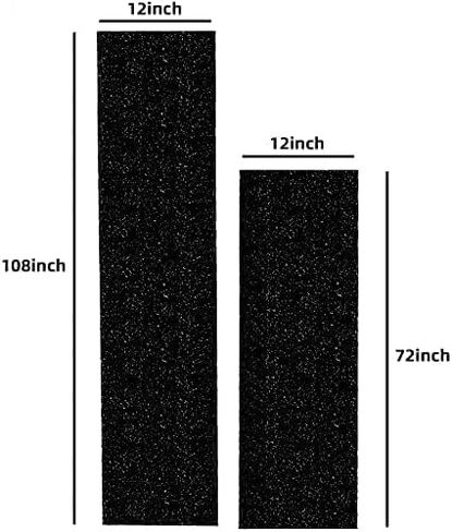 أسود الترتر الجدول عداء 1pack 12 × 108 بوصة العداءين الجدول طويلة، بريق نسيج لامع عداء لجولة مستطيلة الجدول الزينة حفل استقبال الحدث الزفاف عيد ميلاد عيد الهالوين التخرج in Kuwait