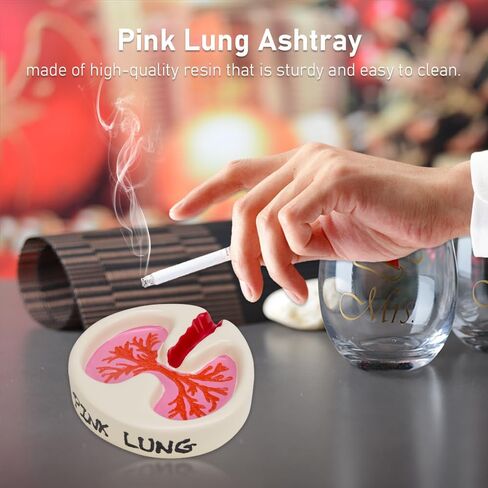 ZORZA 1 قطعة منفضة سجائر إبداعية على شكل الرئة من الراتنج المرح لديكور سطح الطاولة المنزلي، هدية فريدة للرجال والنساء in Kuwait