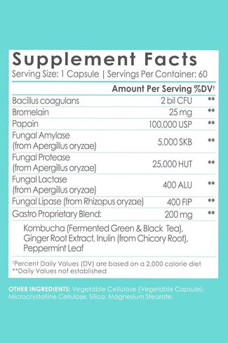مكمل بروبيوتيك لتوازن البطن من سكيني فيت لصحة الجهاز الهضمي والأمعاء، الإصدار المستهدف للنساء والرجال (60 كبسولة نباتية) in Kuwait