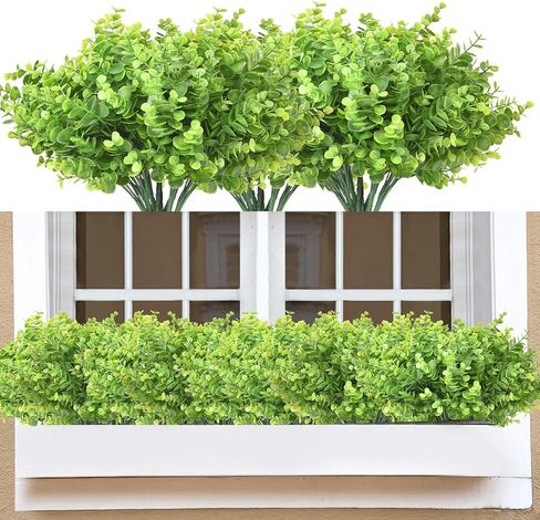 12 Bundles Artificial Plants, Fake Wheat Grass Outdoor Faux Plastic Plants for Garden Patio Porch Window Box Home Wedding Farmhouse Office Garden Outdoor Décor in Saudi Arabia