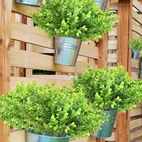 12 Bundles Artificial Plants, Fake Wheat Grass Outdoor Faux Plastic Plants for Garden Patio Porch Window Box Home Wedding Farmhouse Office Garden Outdoor Décor in Saudi Arabia