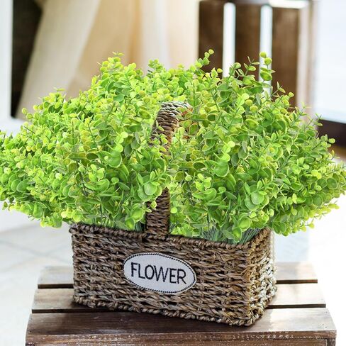 12 Bundles Artificial Plants, Fake Wheat Grass Outdoor Faux Plastic Plants for Garden Patio Porch Window Box Home Wedding Farmhouse Office Garden Outdoor Décor in Saudi Arabia
