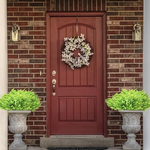 12 Bundles Artificial Plants, Fake Wheat Grass Outdoor Faux Plastic Plants for Garden Patio Porch Window Box Home Wedding Farmhouse Office Garden Outdoor Décor in Saudi Arabia