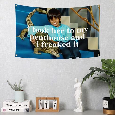 أخذتها إلى السقيفة الخاصة بي وأنا أخافت ذلك العلم 3x5Ft نسيج ميمي مضحك لغرفة النوم في الكلية الرجال الكهف in Kuwait