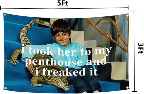 أخذتها إلى السقيفة الخاصة بي وأنا أخافت ذلك العلم 3x5Ft نسيج ميمي مضحك لغرفة النوم في الكلية الرجال الكهف in Kuwait