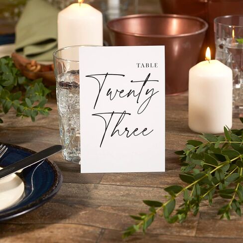 Wedding Table Numbers - Gold Table Numbers for Wedding Reception - Table Number Cards - Table Wedding Number Cards - Table Numbers 1-30 in Saudi Arabia