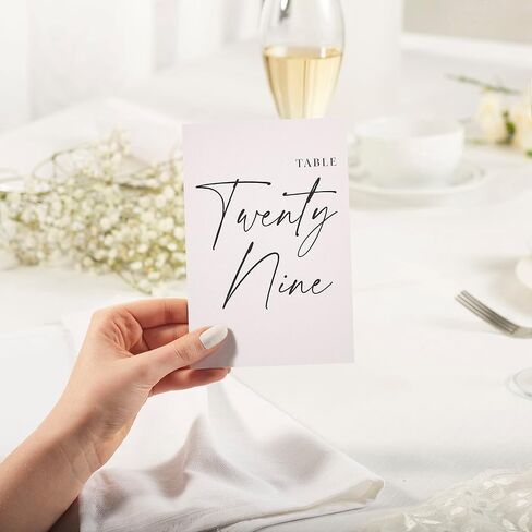 Wedding Table Numbers - Gold Table Numbers for Wedding Reception - Table Number Cards - Table Wedding Number Cards - Table Numbers 1-30 in Saudi Arabia