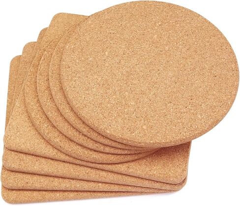 Cork Trivet, High Density Fine Particle Thick Cork Trivets for Hot Dishes, 8 Inch Heat Resistant Cork Coaster, Cork Placemats Cork Hot Pads for Hot Pots and Pans, 4 Pcs in Saudi Arabia