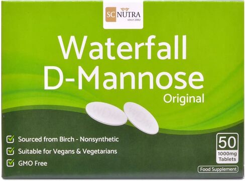 أقراص D-Mannose 1000 مجم - شلال D-Mannose مصدره طبيعي من خشب البتولا - 50 قرصًا - SC Nutra (علاجات حلوة) in Saudi Arabia