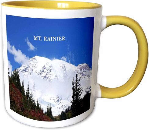3dRose Coffee Mug, Size - 11oz - Mt Rainier With Snow America The Beautiful - funny coffee cup gift in Saudi Arabia