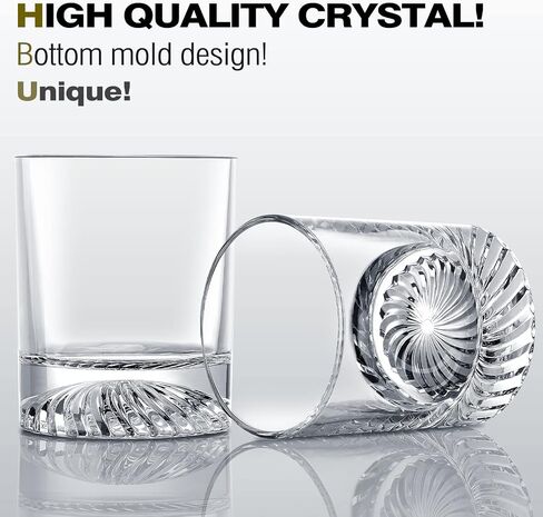 Whiskey Glasses Old Fashioned Glasses Set of 4 12oz Rocks Glasses Gift for Men Women Drinking Bourbon Scotch Cocktails Rum Cognac Vodka at Home Bar in Saudi Arabia